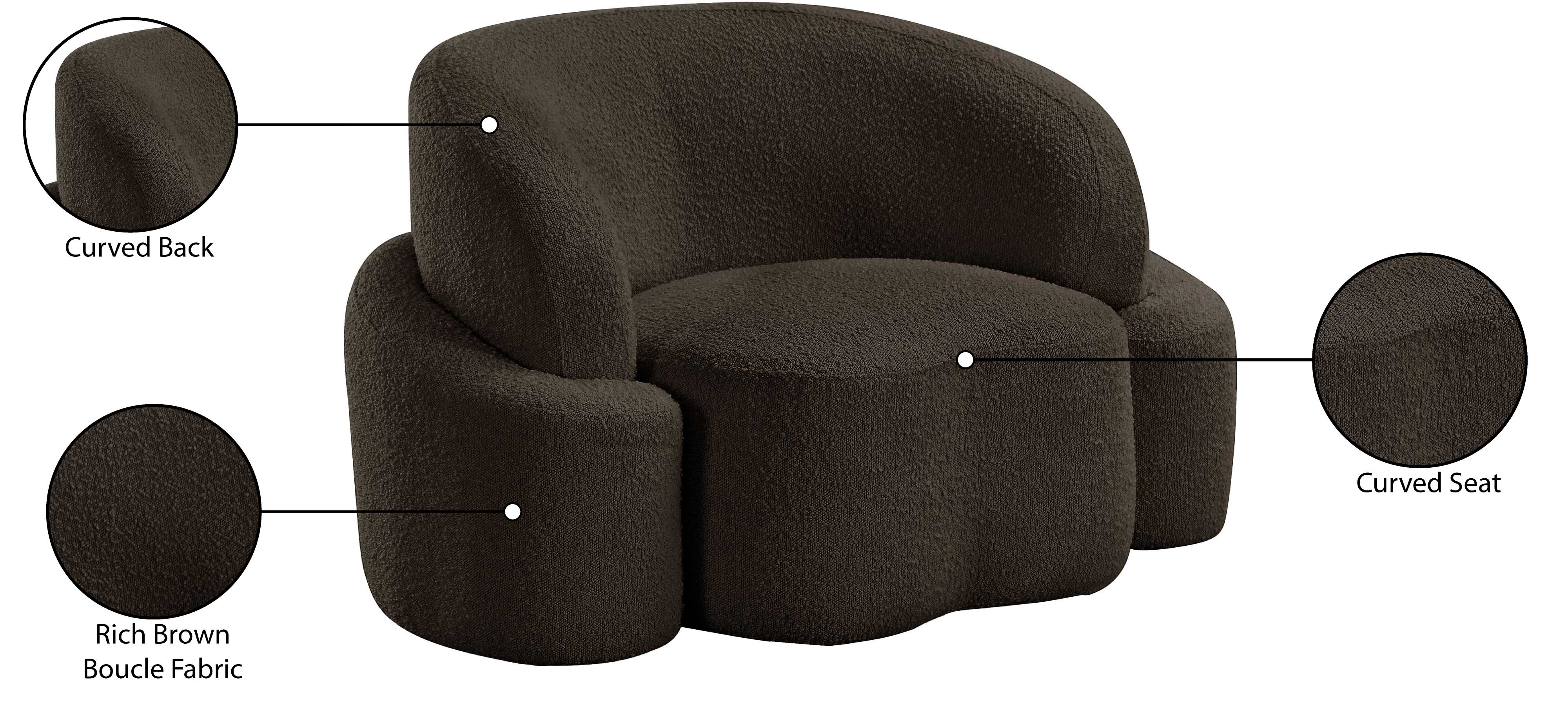 Vance Brown Boucle Fabric Chair C - Image 17