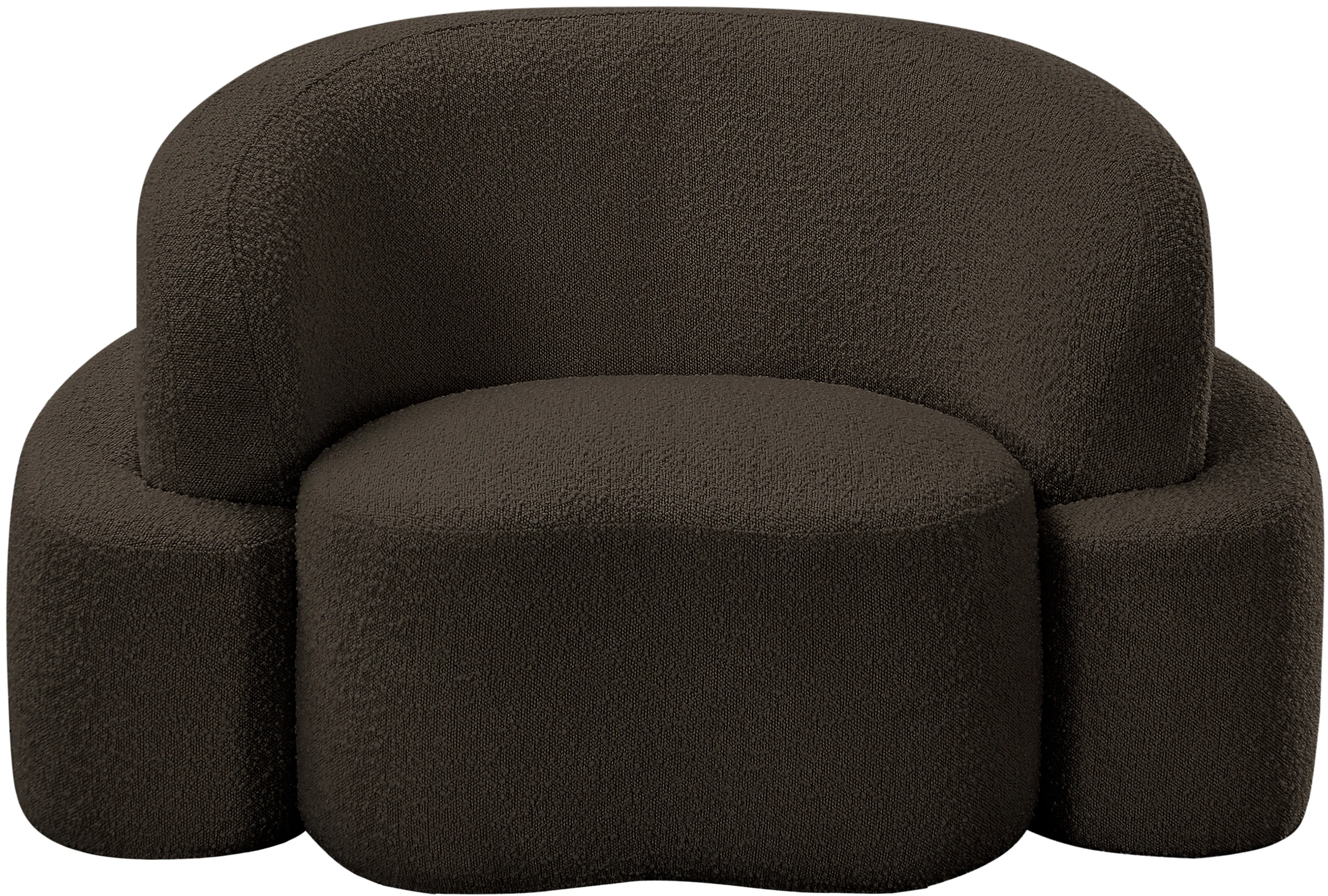 Vance Brown Boucle Fabric Chair C - Image 4