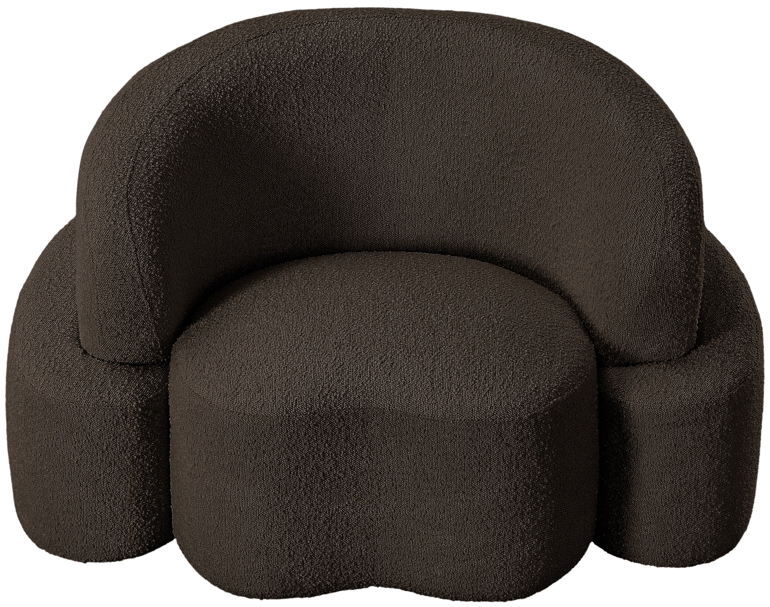 Vance Brown Boucle Fabric Chair C - Image 5