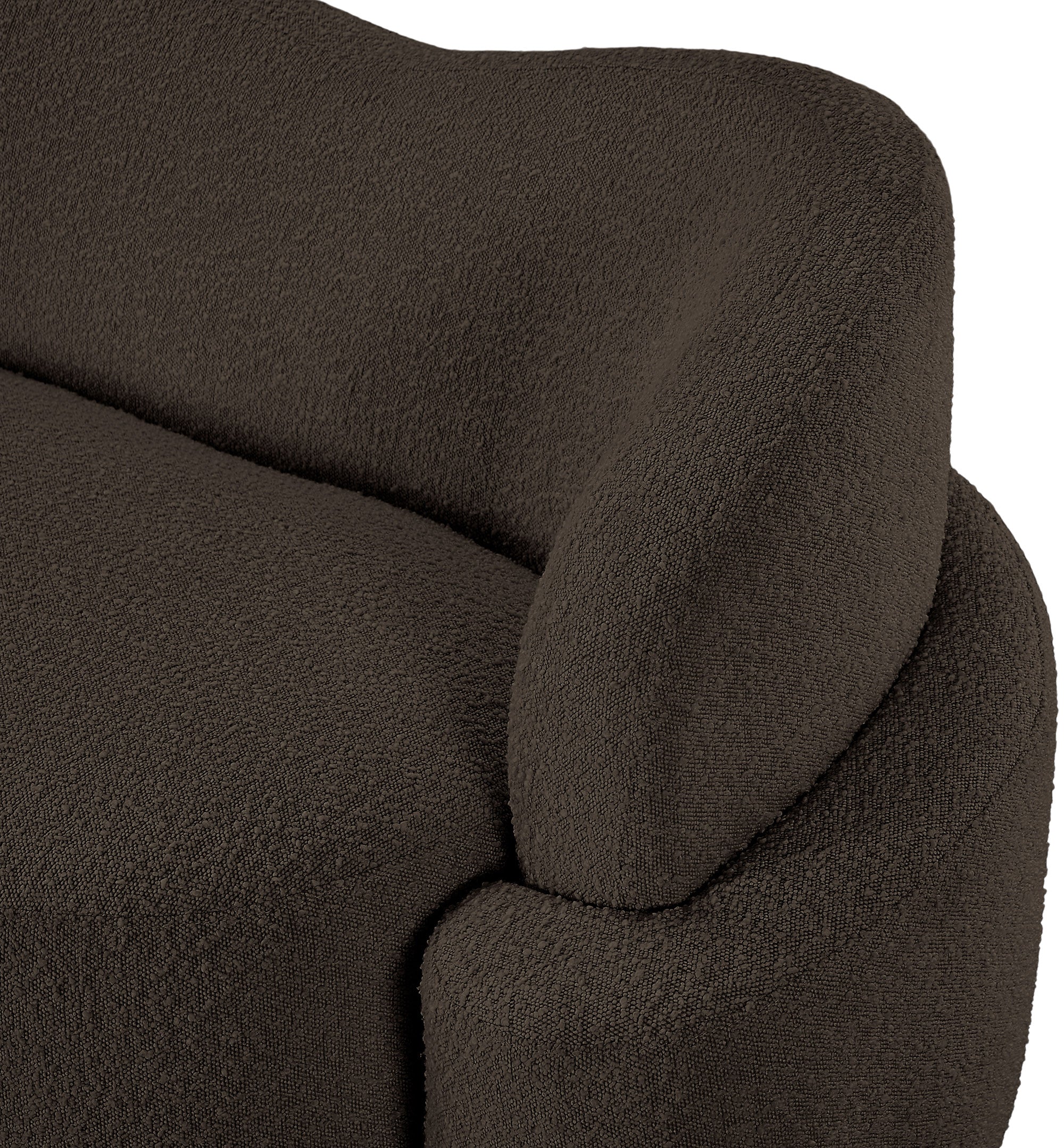 Vance Brown Boucle Fabric Loveseat L - Image 10