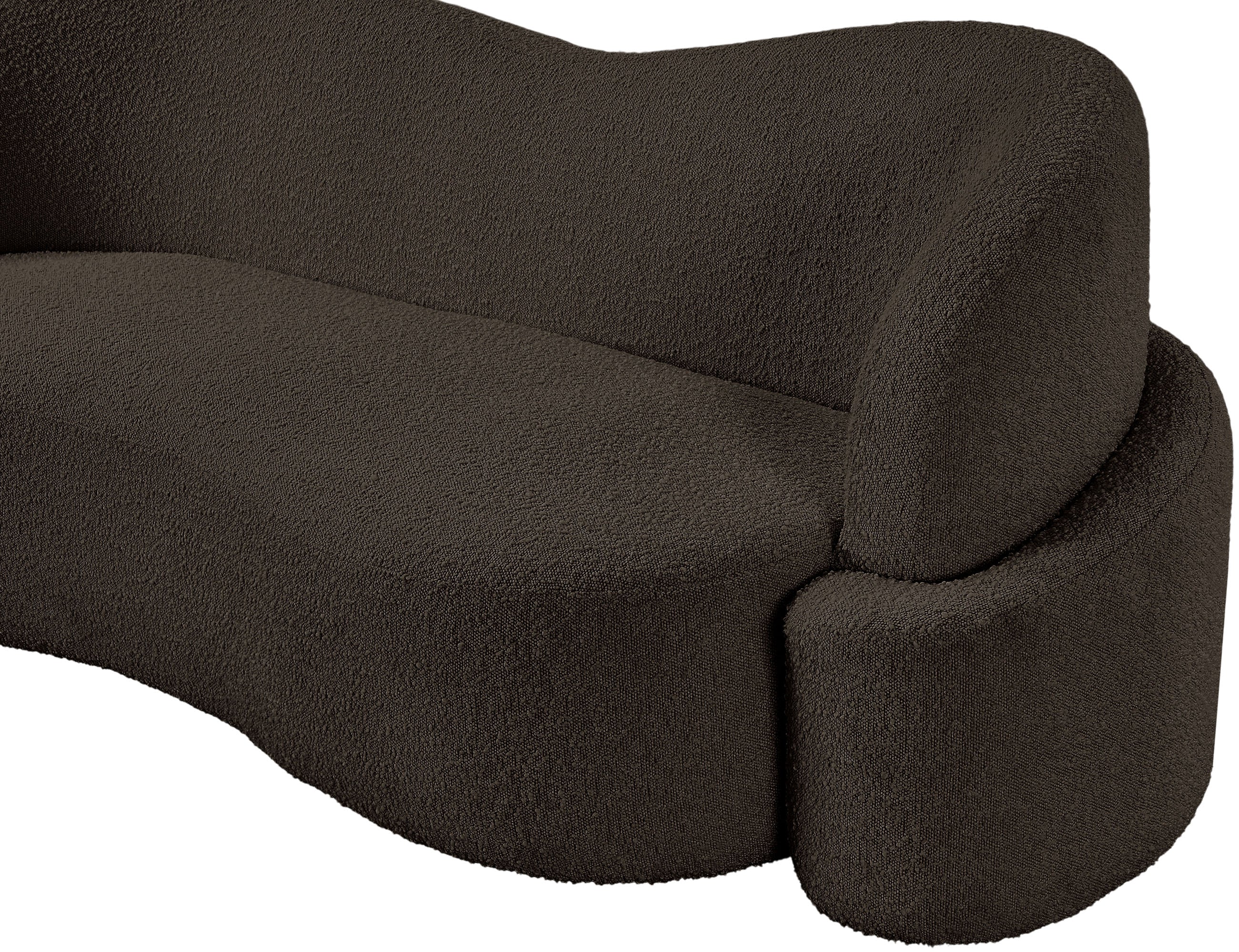 Vance Brown Boucle Fabric Loveseat L - Image 11