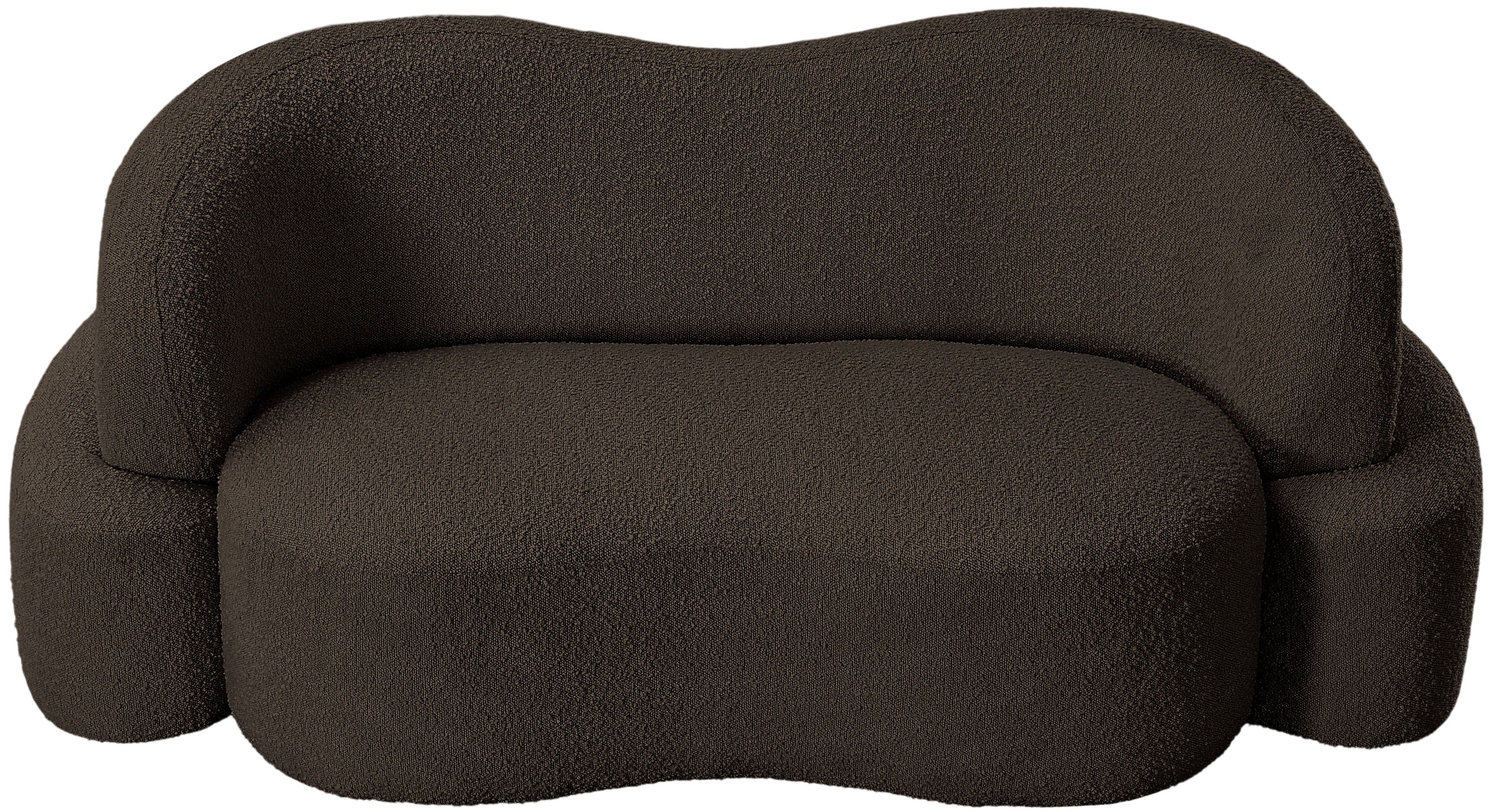Vance Brown Boucle Fabric Loveseat L - Image 5