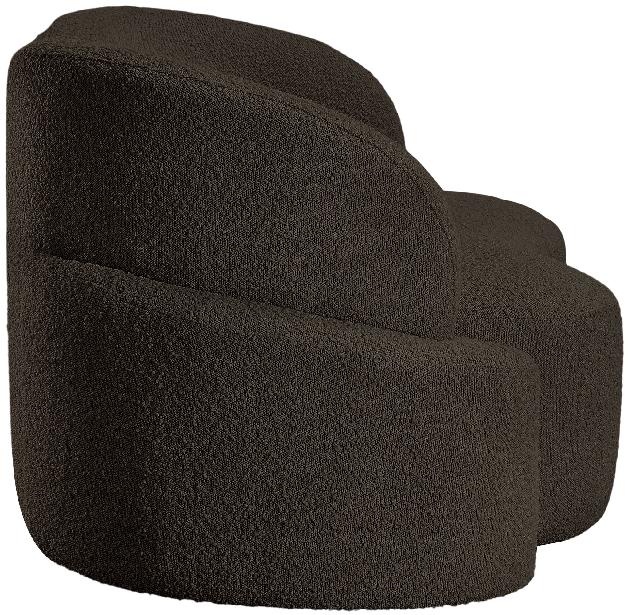 Vance Brown Boucle Fabric Loveseat L - Image 7