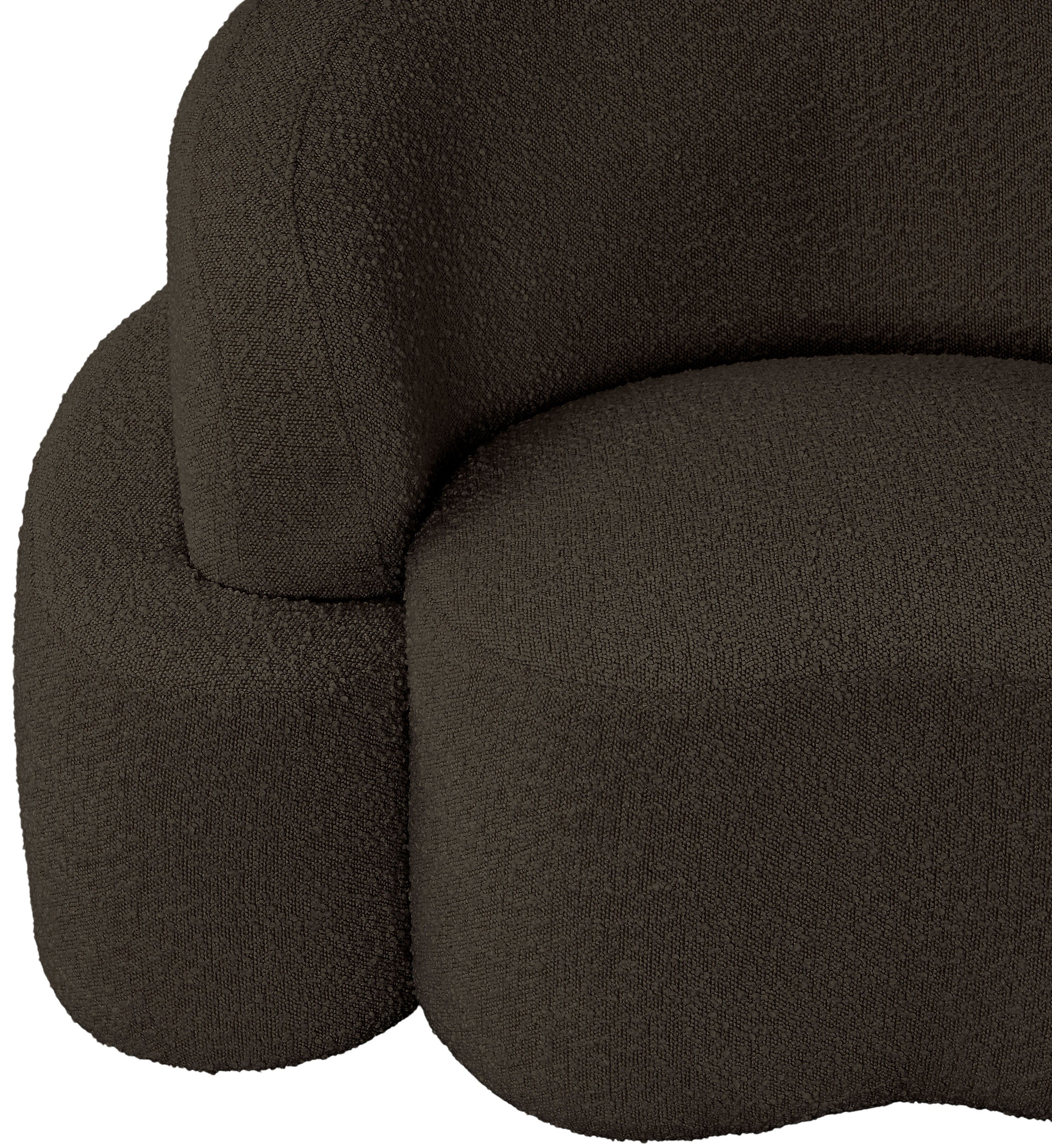 Vance Brown Boucle Fabric Loveseat L - Image 8