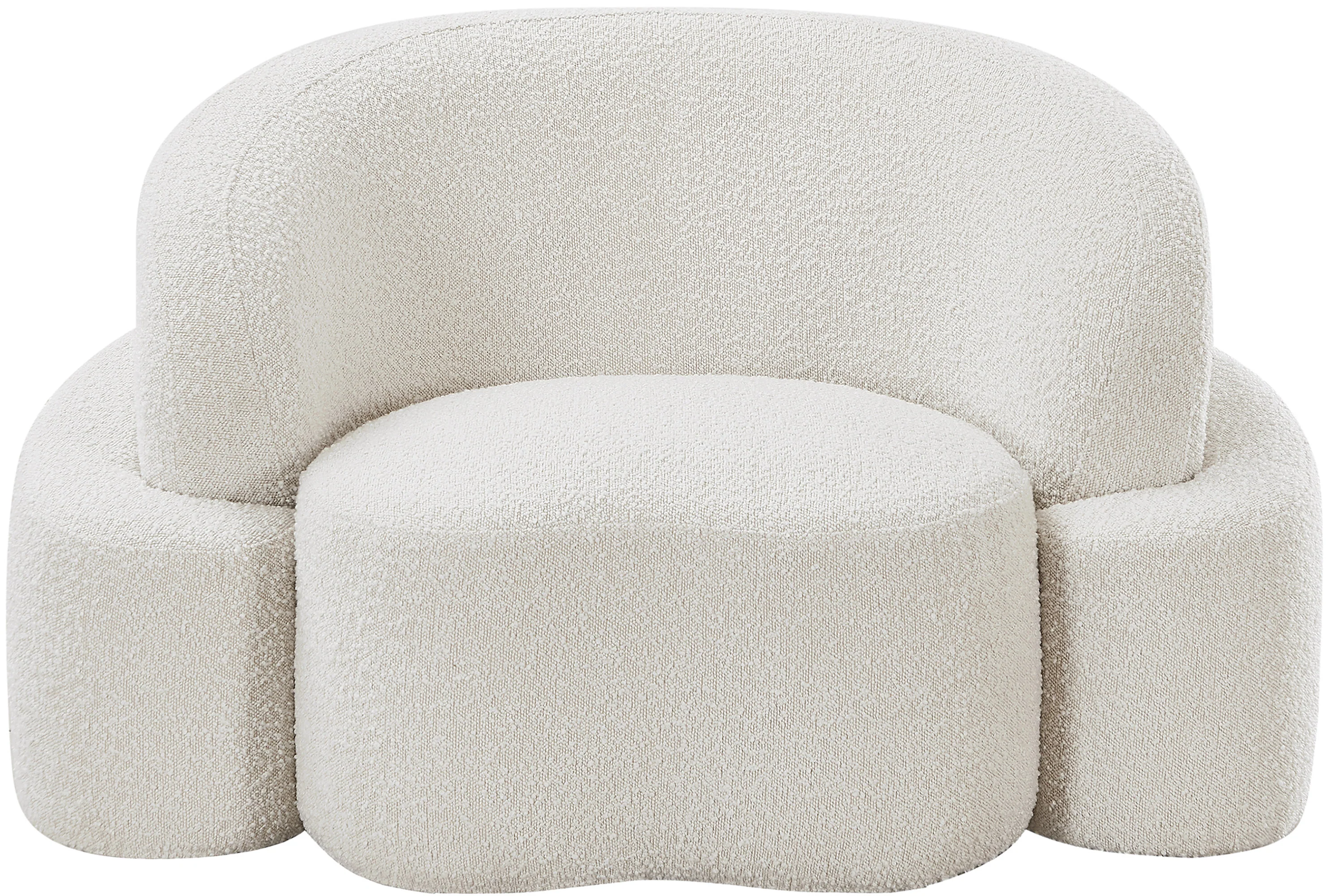 Vance Cream Boucle Fabric Chair C - Image 4