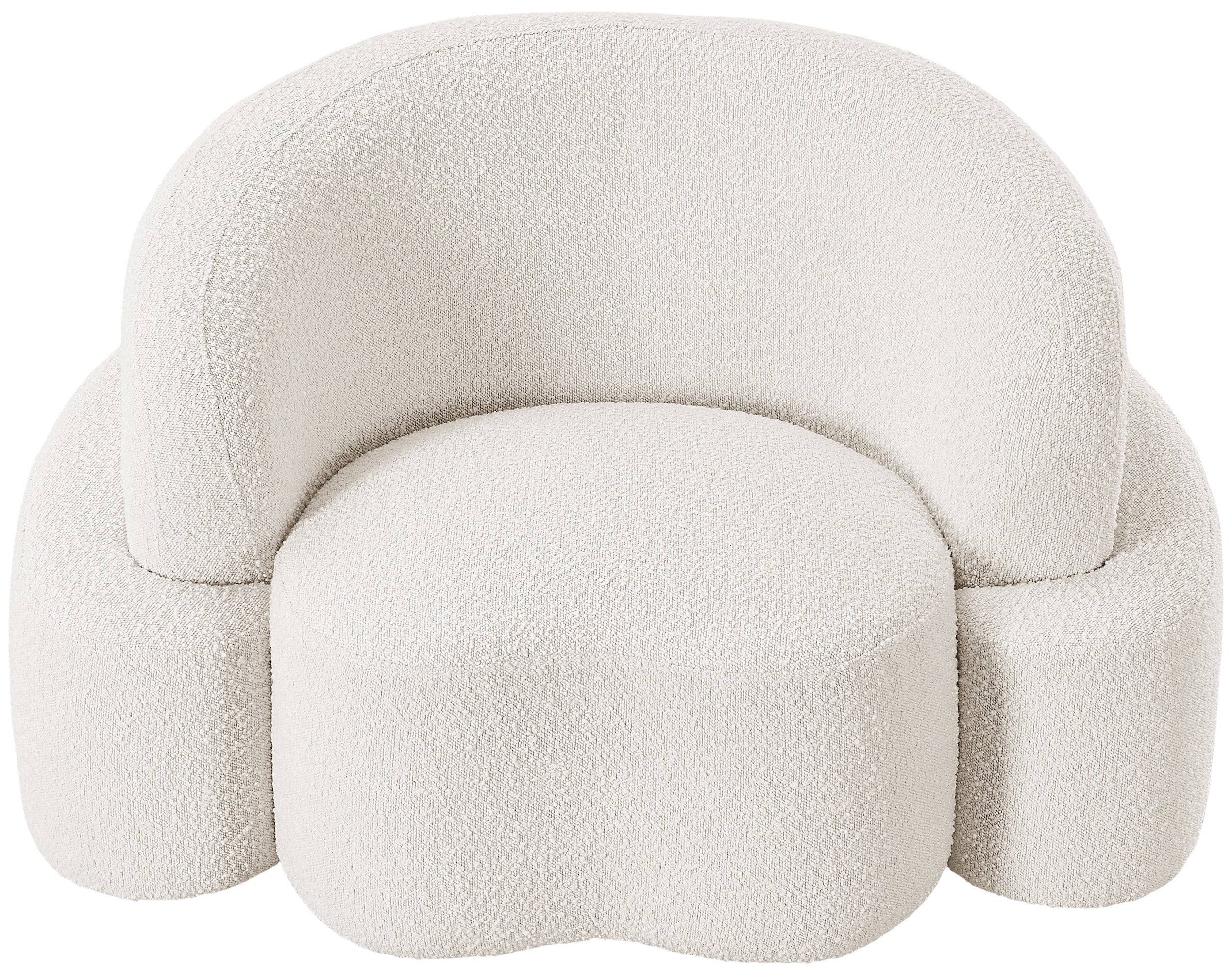 Vance Cream Boucle Fabric Chair C - Image 5