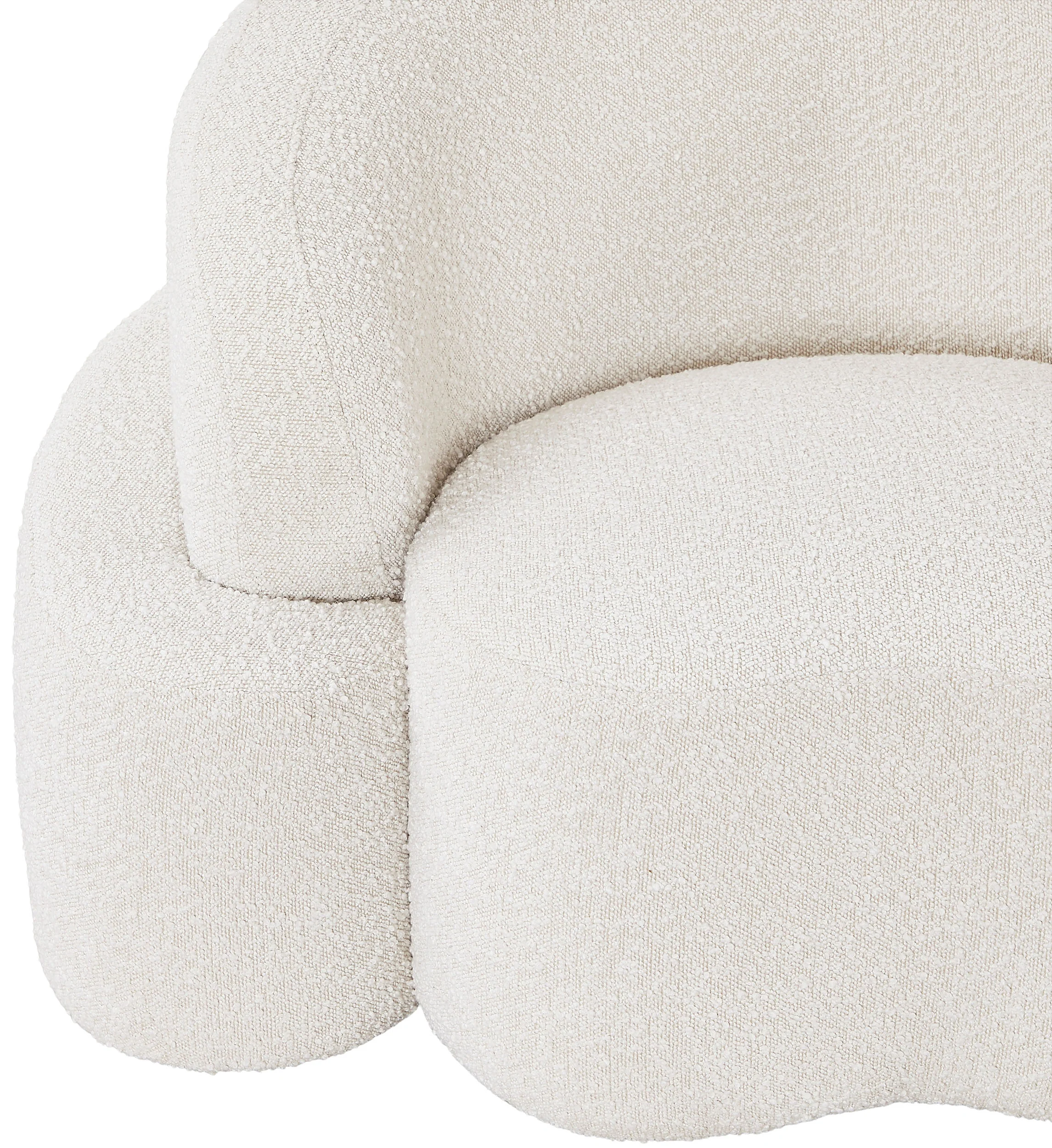 Vance Cream Boucle Fabric Chair C - Image 8