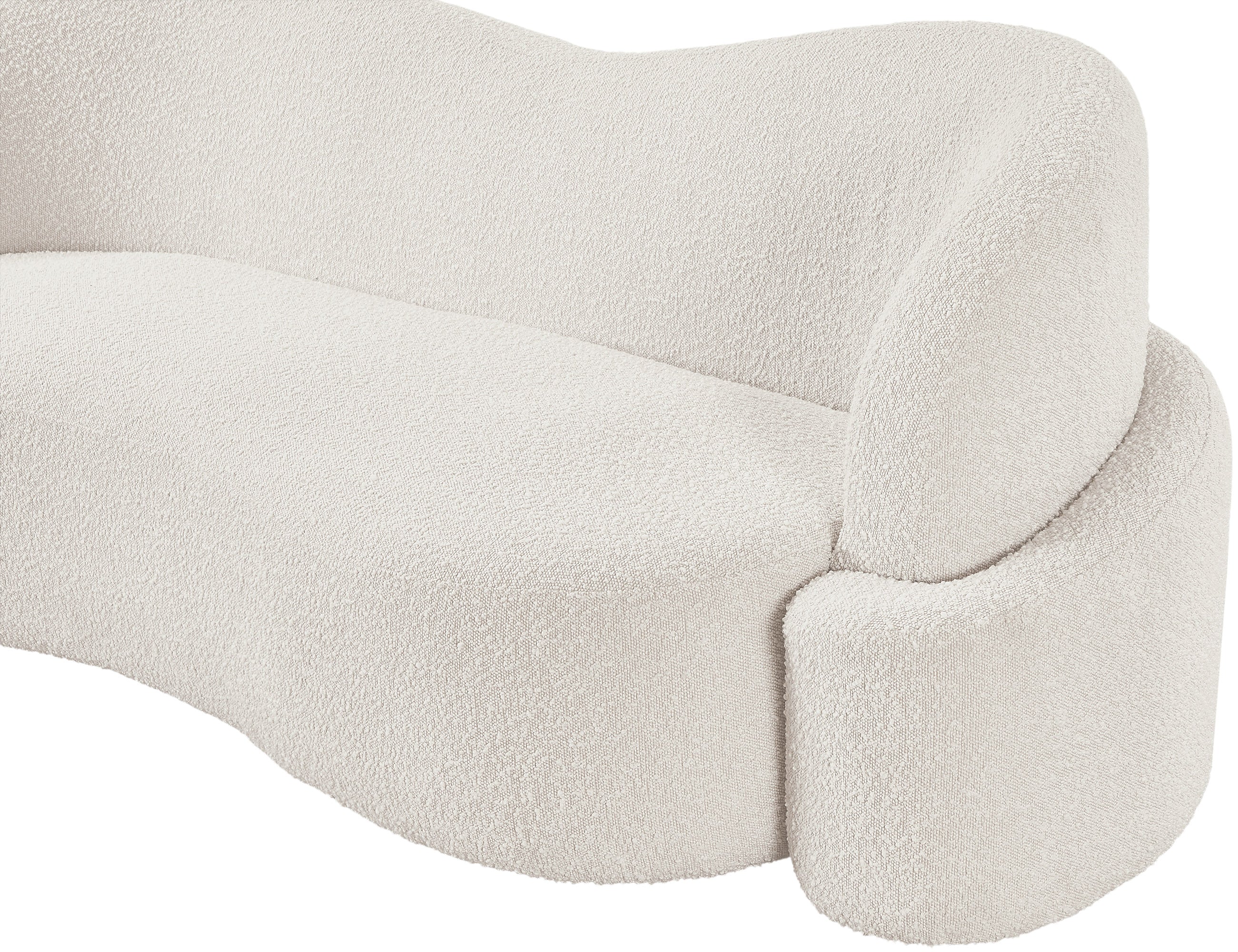 Vance Cream Boucle Fabric Loveseat L - Image 11