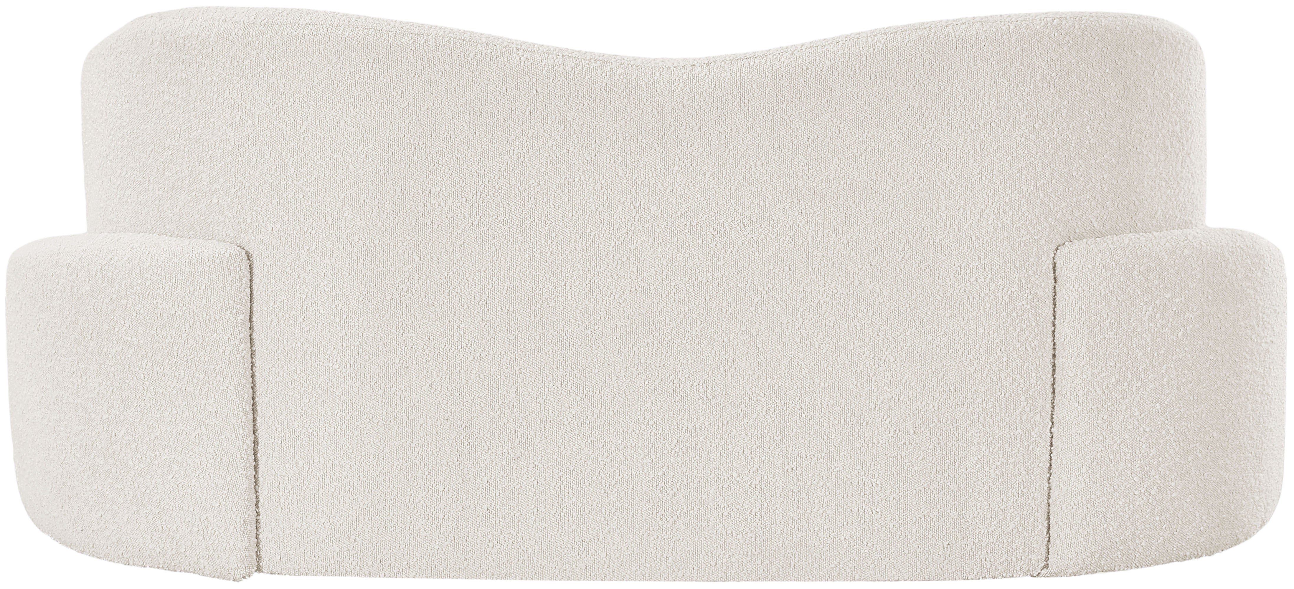 Vance Cream Boucle Fabric Loveseat L - Image 3