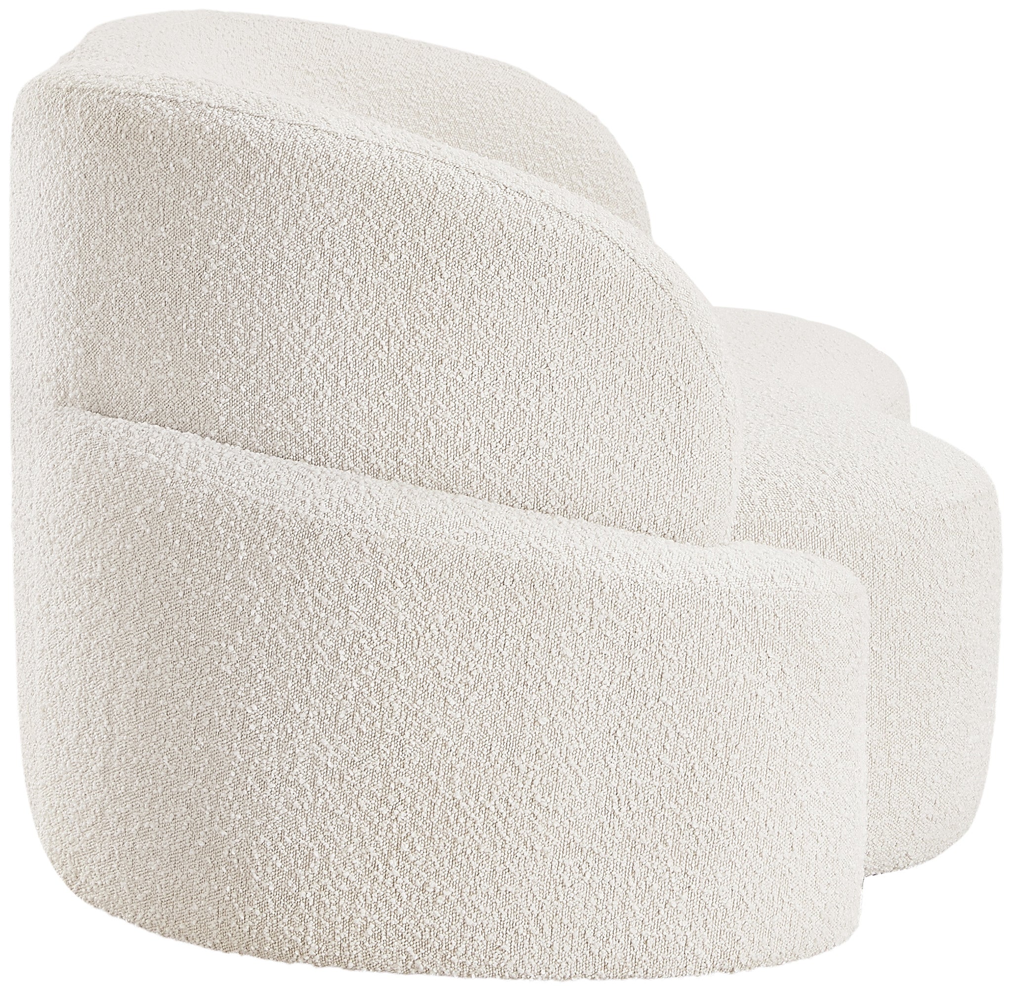 Vance Cream Boucle Fabric Loveseat L - Image 7