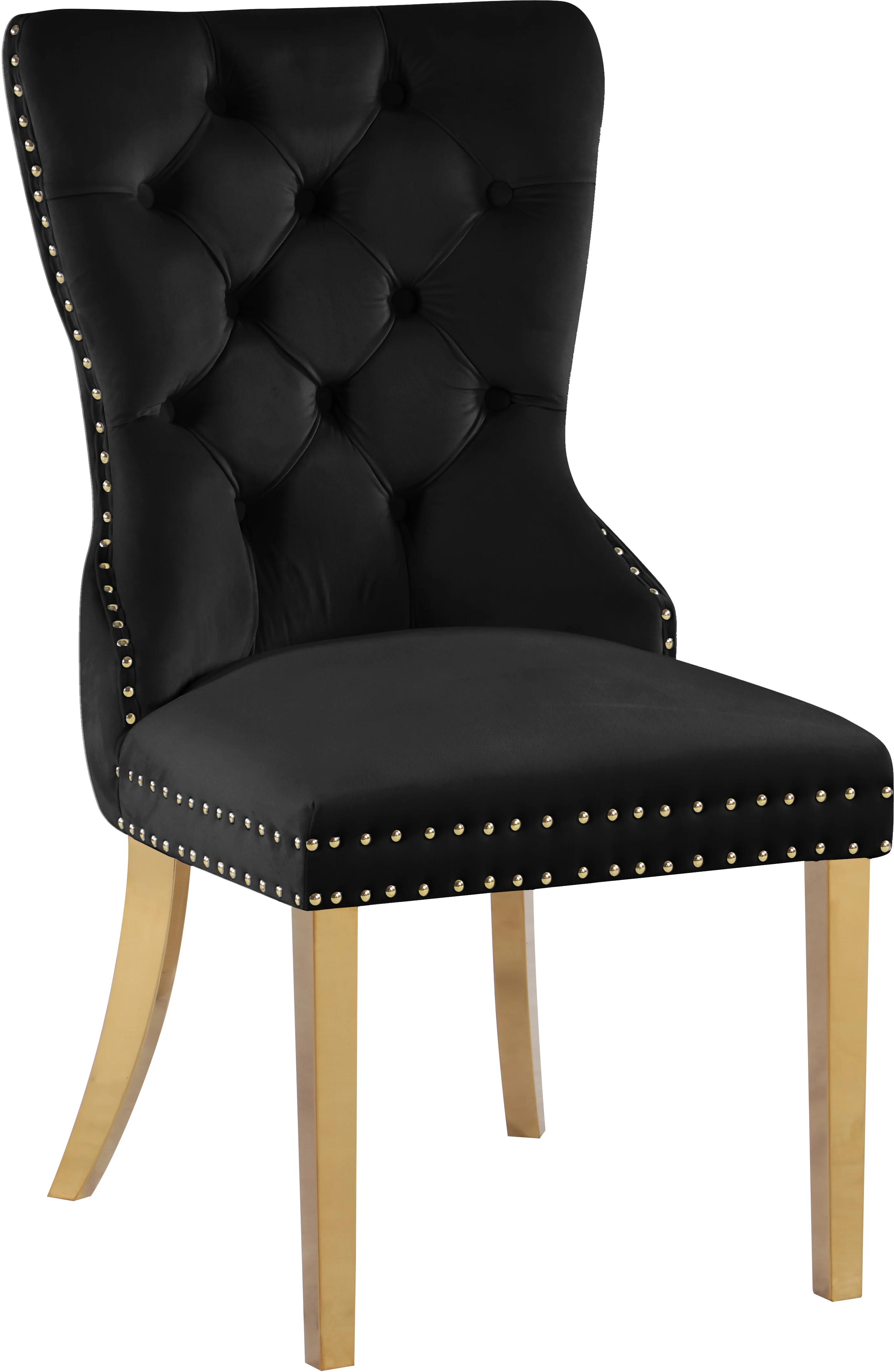 XOXO Black Velvet Dining Chairs C - Image 3