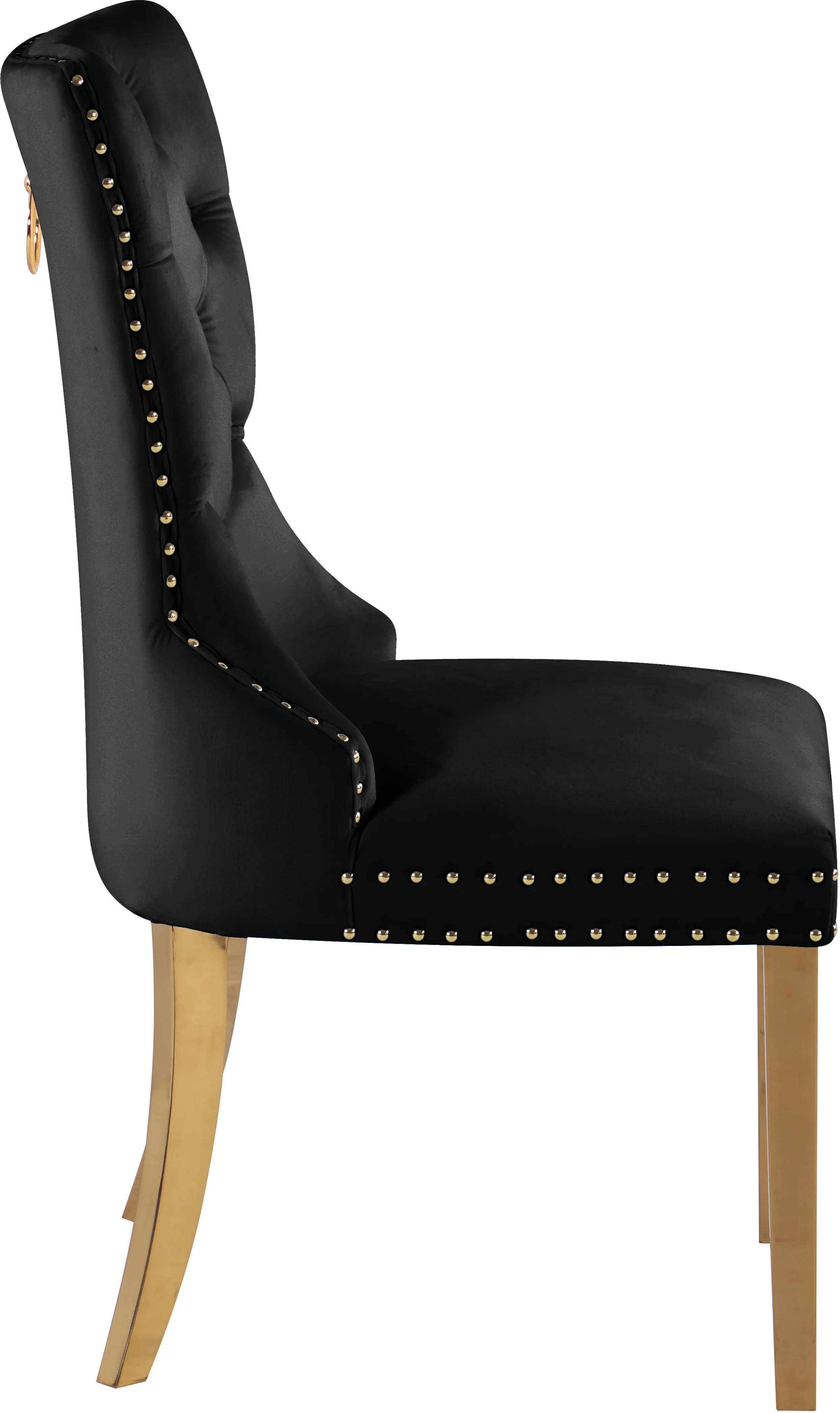XOXO Black Velvet Dining Chairs C - Image 4