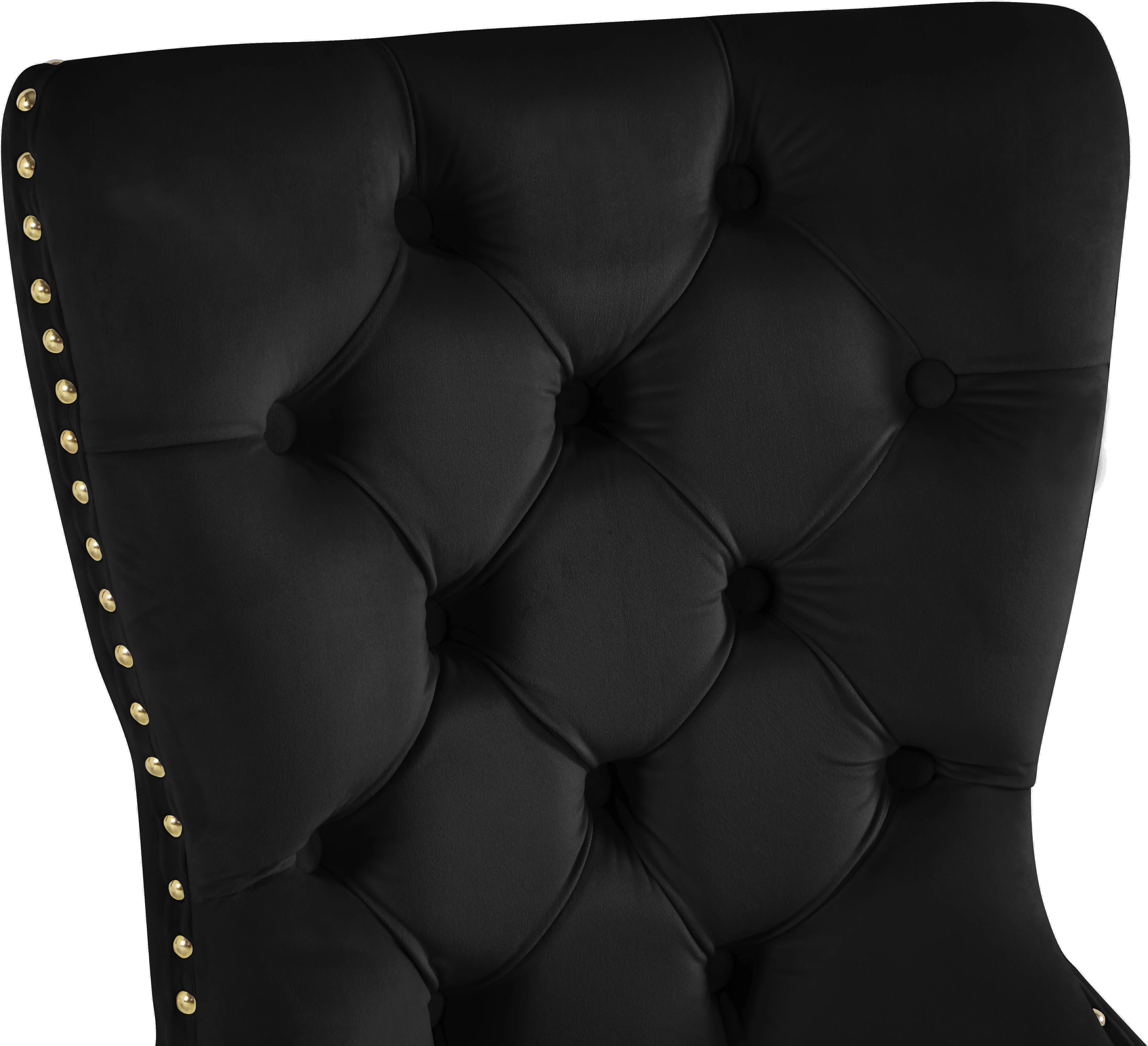 XOXO Black Velvet Dining Chairs C - Image 5