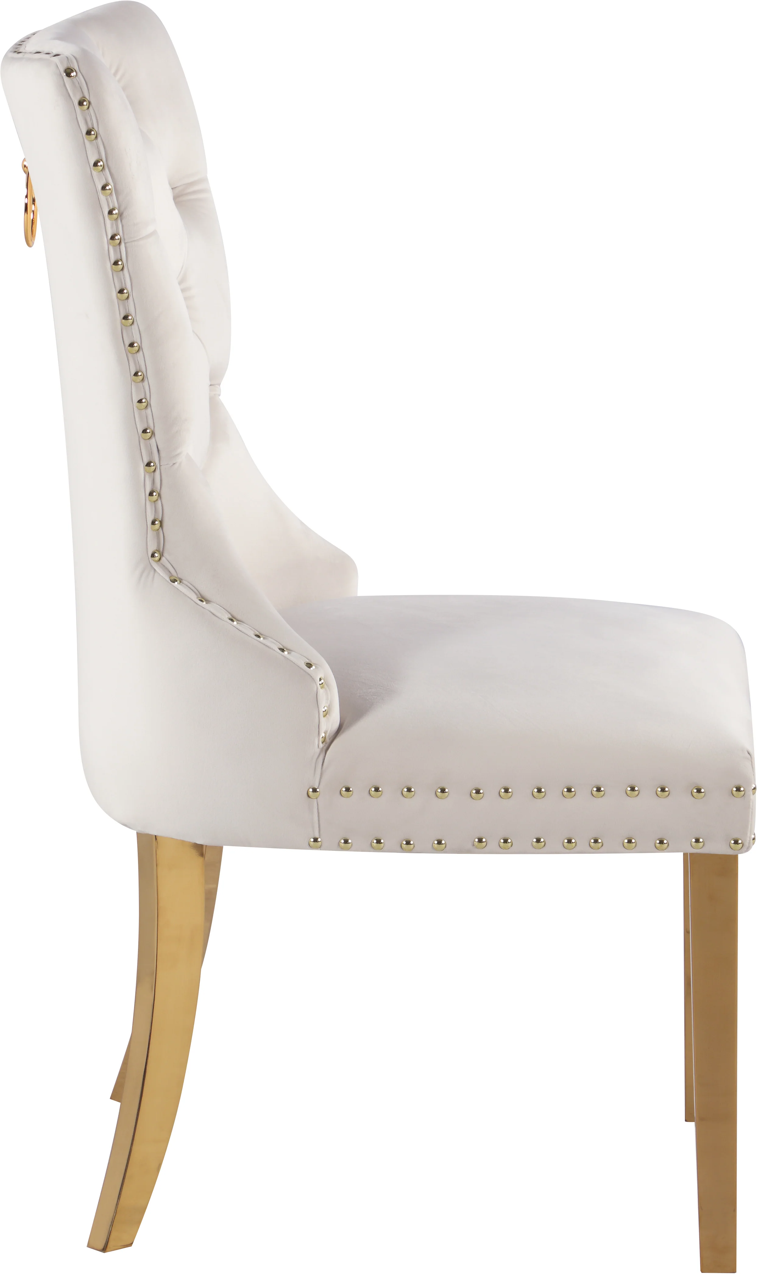 XOXO Cream Velvet Dining Chairs C - Image 4