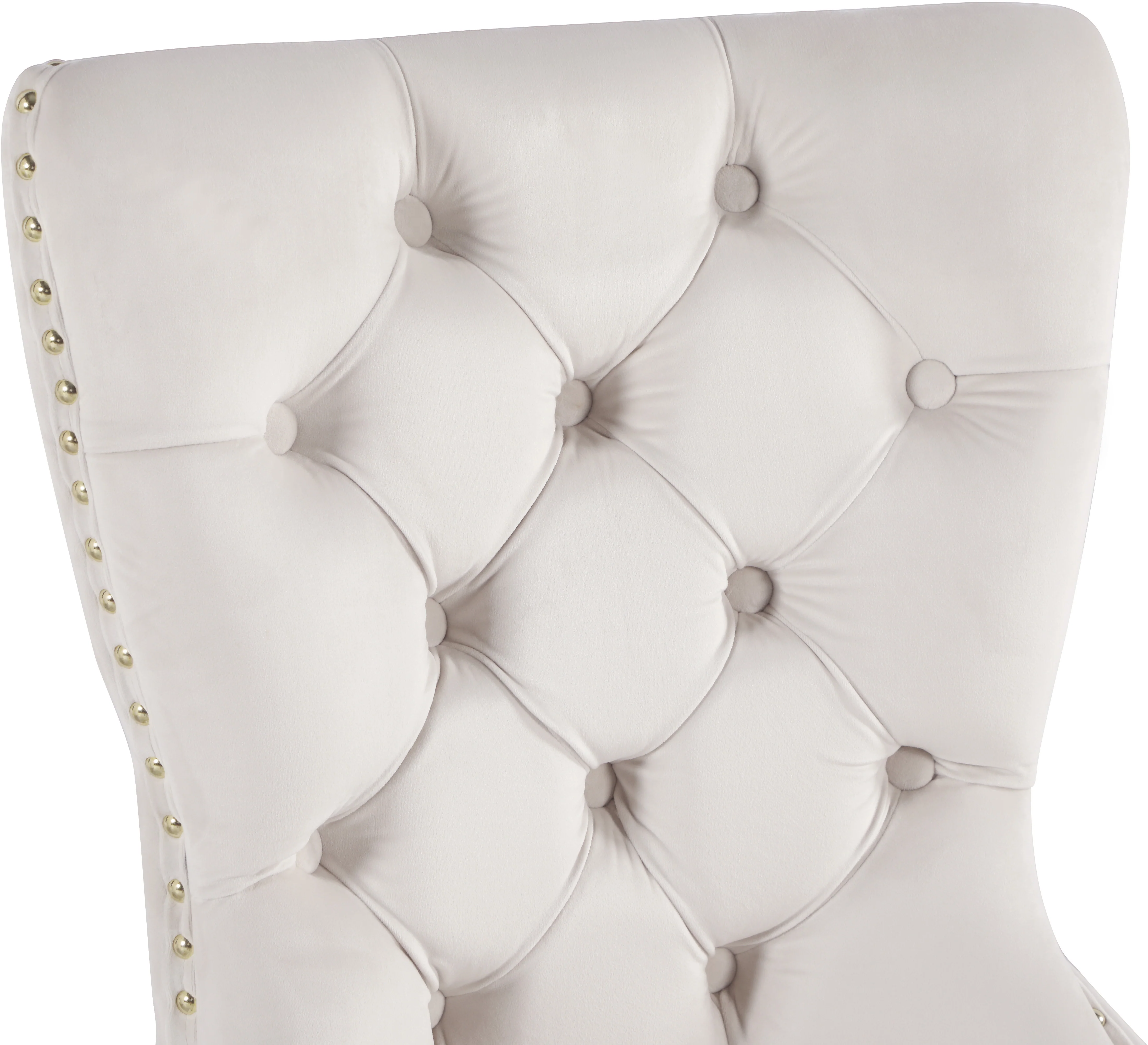 XOXO Cream Velvet Dining Chairs C - Image 5