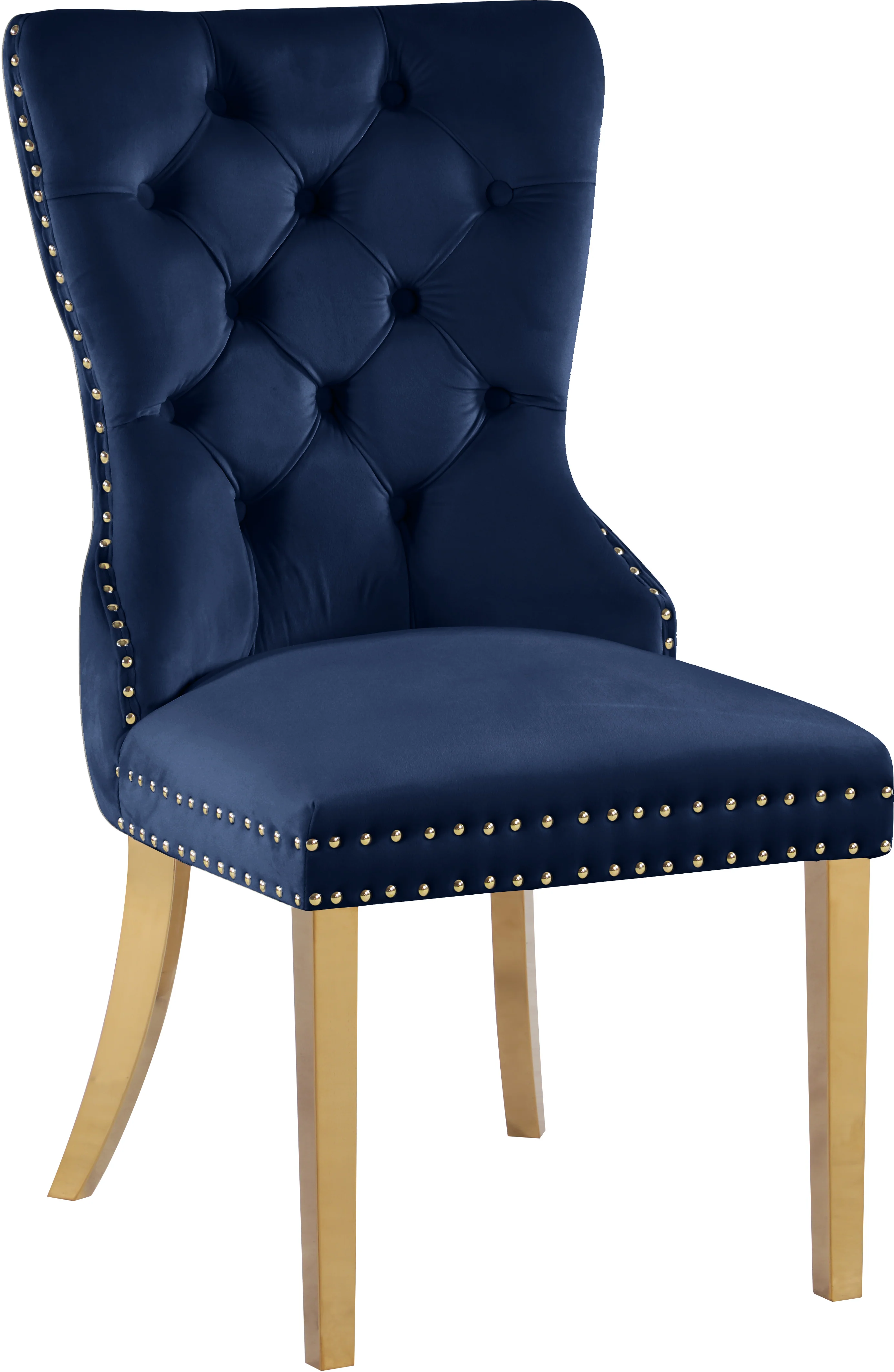 XOXO Navy Velvet Dining Chairs C - Image 3