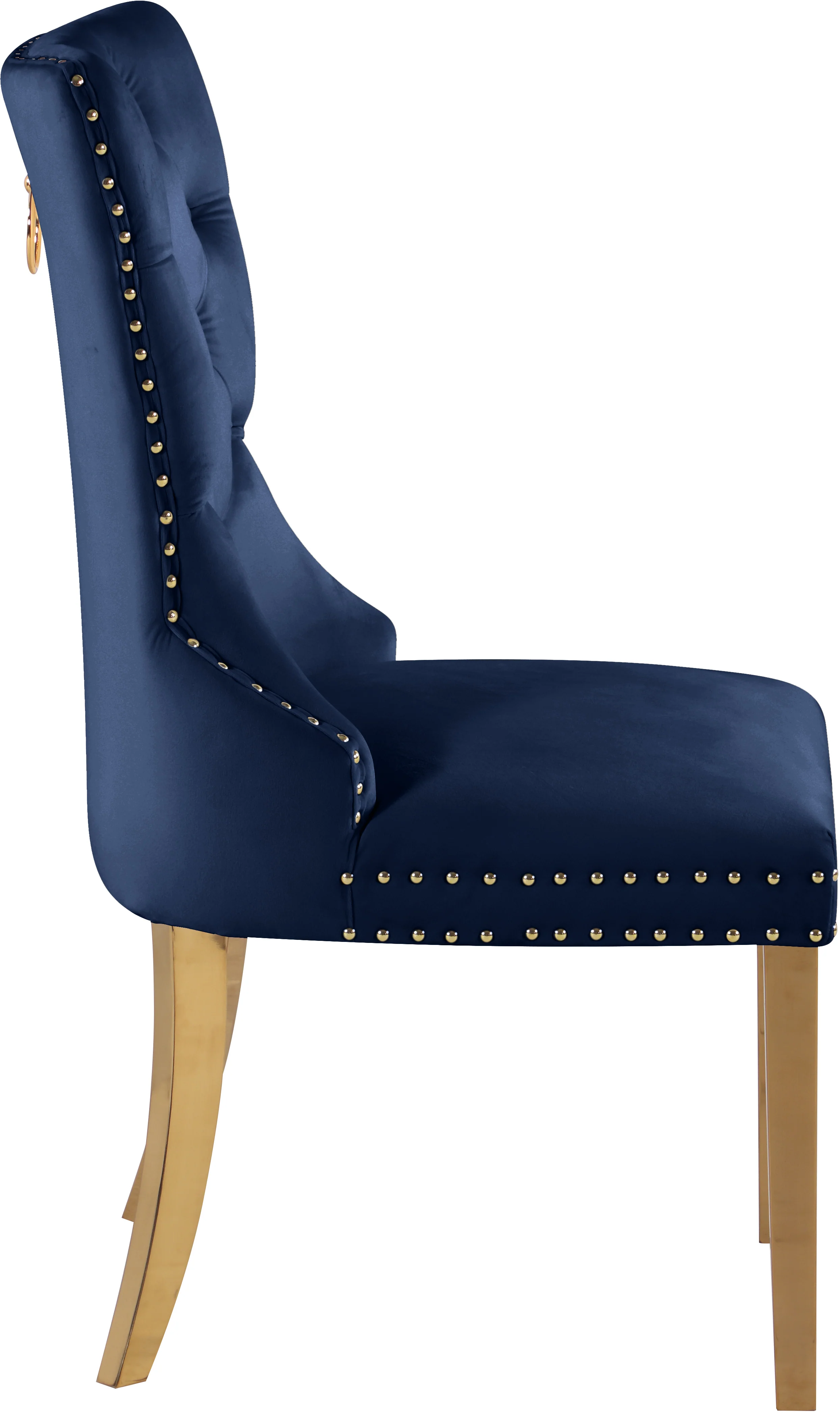 XOXO Navy Velvet Dining Chairs C - Image 4