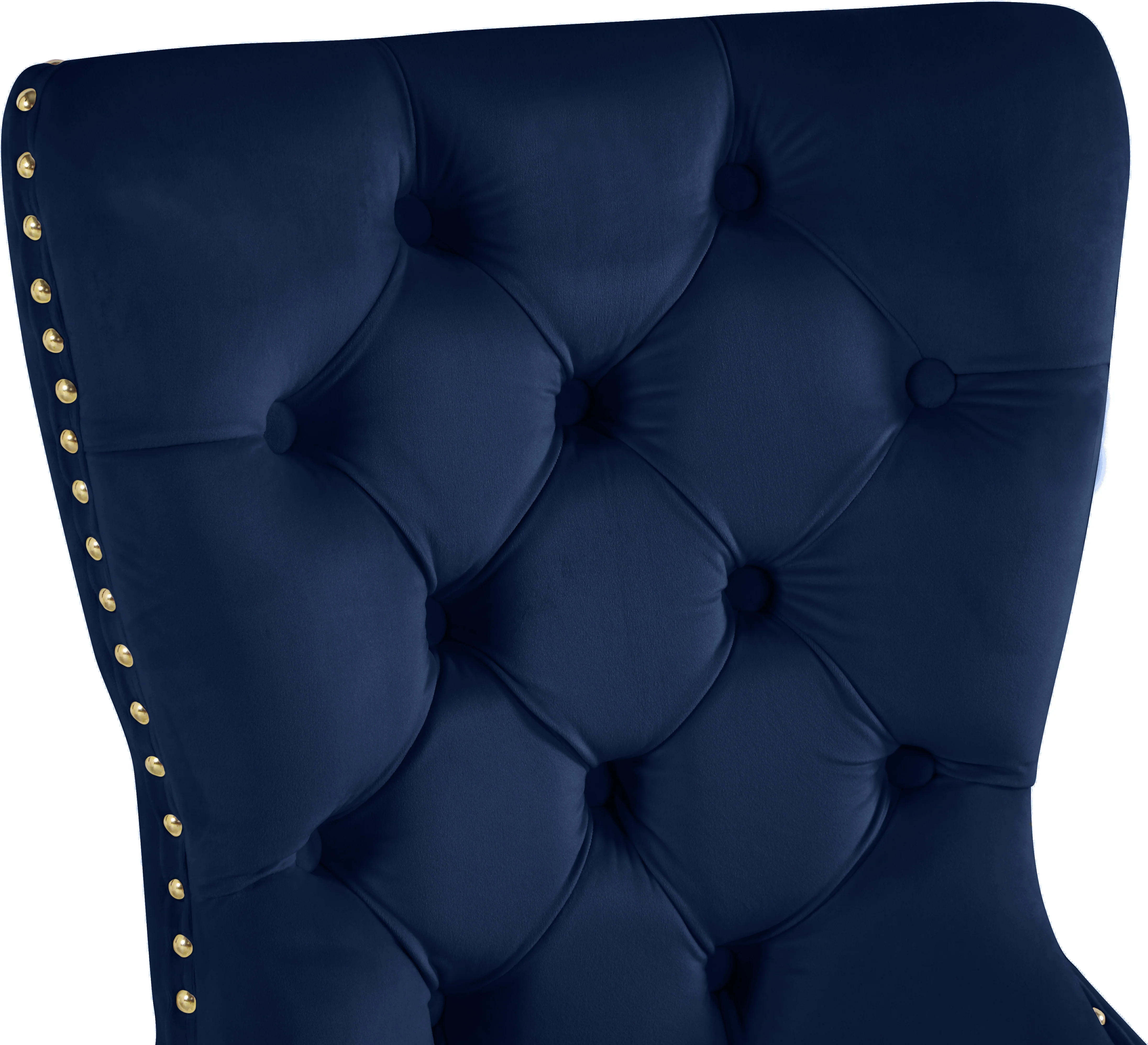 XOXO Navy Velvet Dining Chairs C - Image 5
